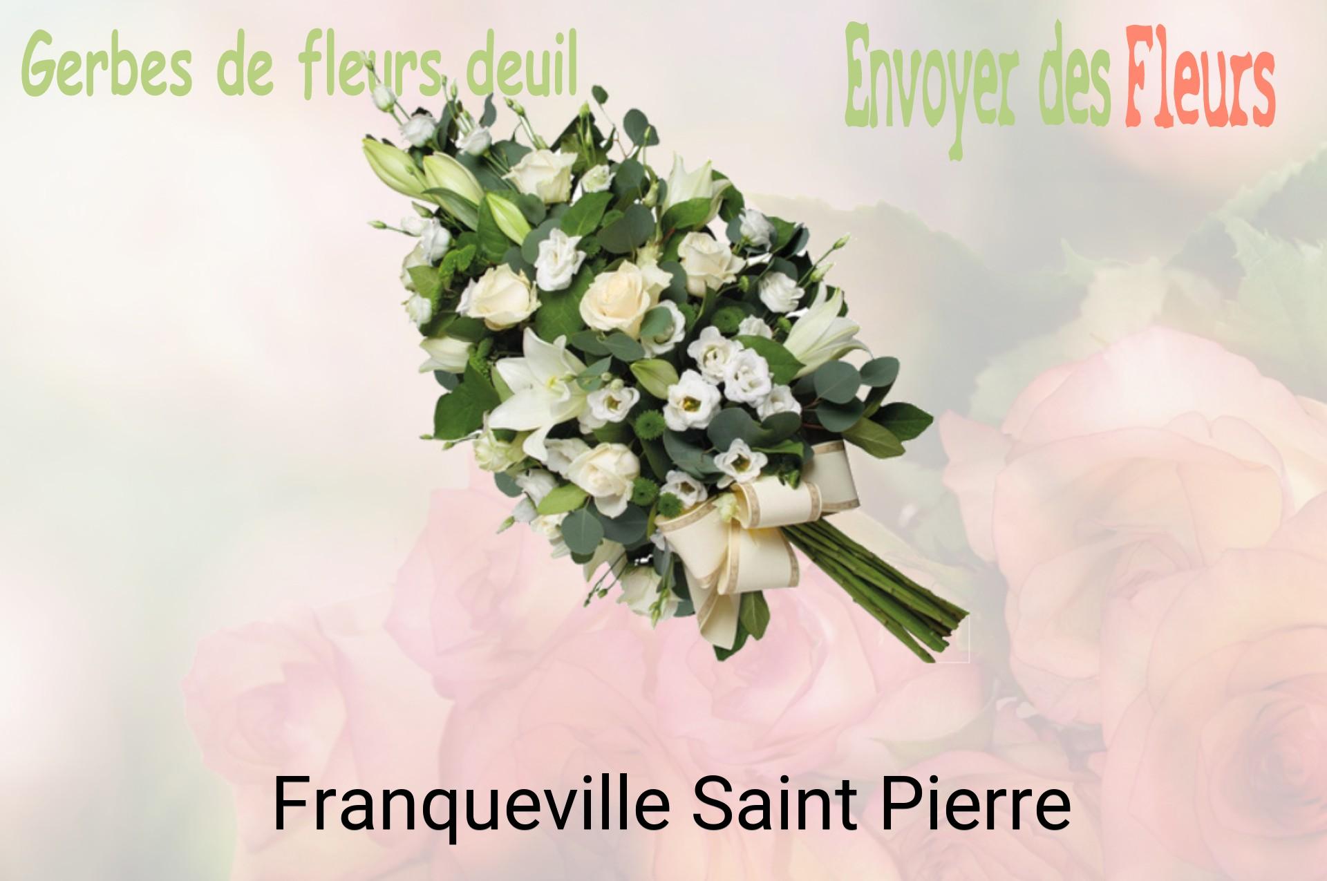 Gerbe de fleurs de deuil livrée à Franqueville-Saint-Pierre